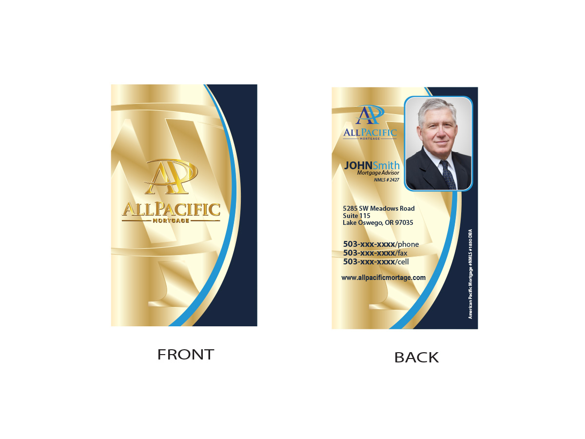 Business Card Design by Soula Vetter for All Pacific Mortgage | Design #3670651