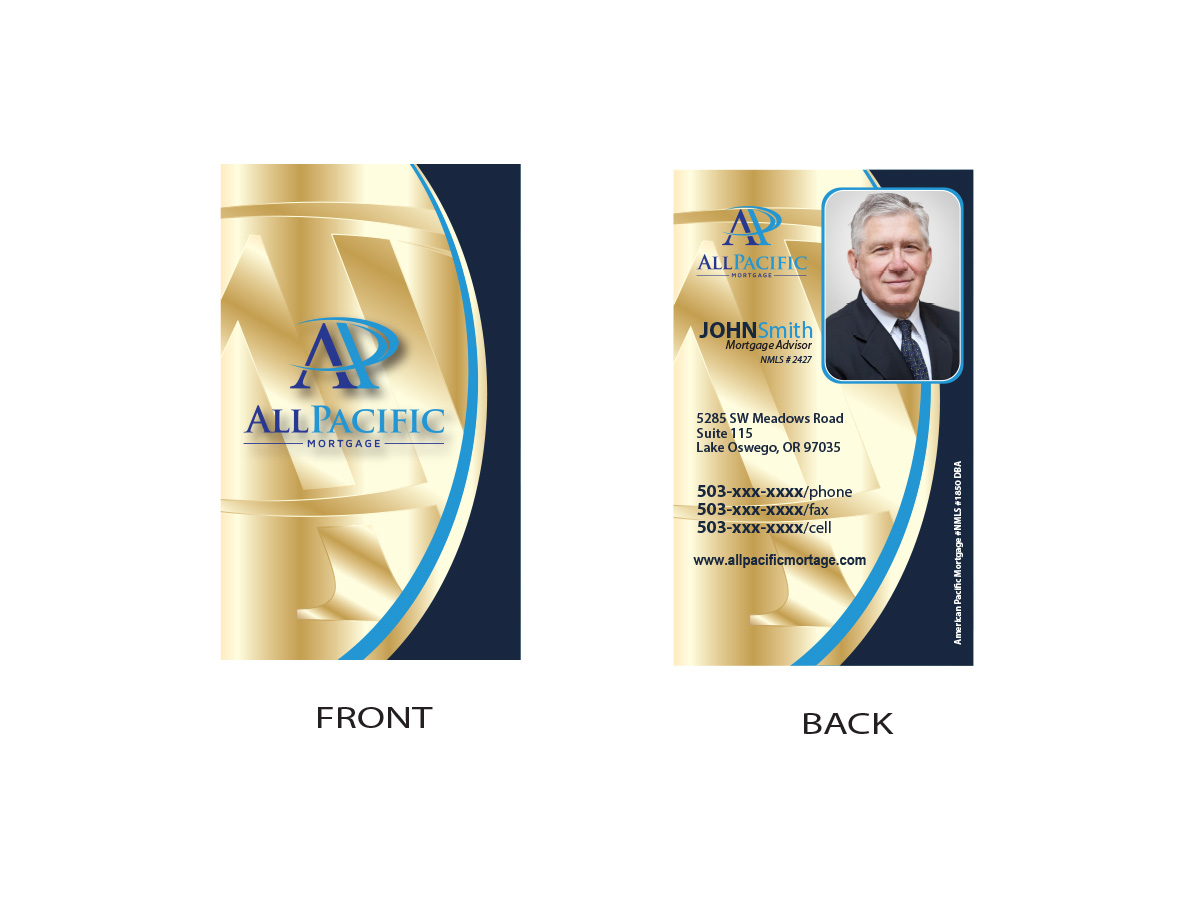 Business Card Design by Soula Vetter for All Pacific Mortgage | Design #3670658