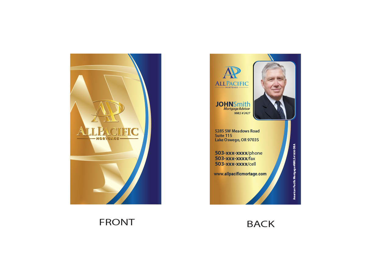 Business Card Design by Soula Vetter for All Pacific Mortgage | Design #3670659