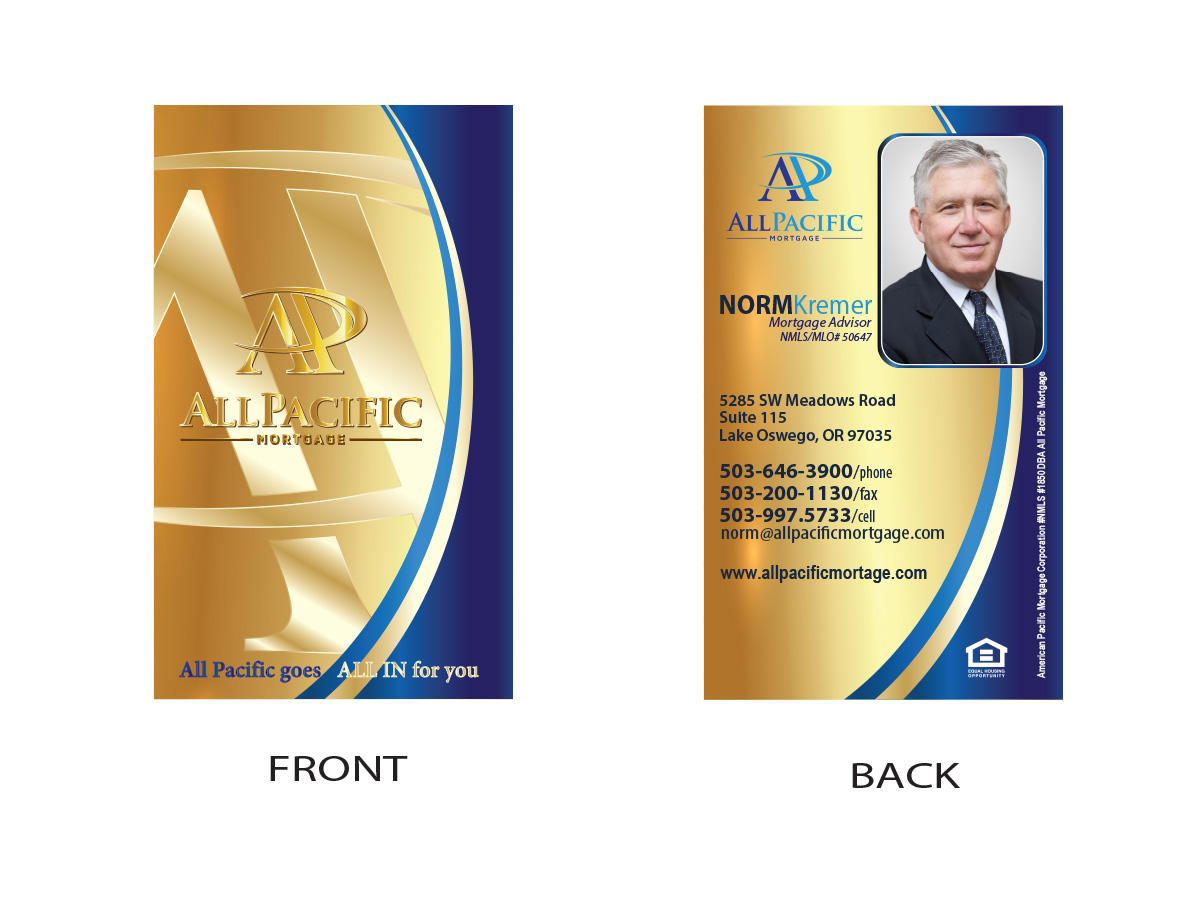 Design de Carte de Visite par Soula Vetter pour All Pacific Mortgage | Design #3684108