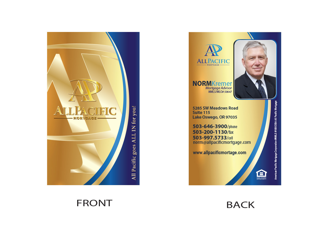 Design de Carte de Visite par Soula Vetter pour All Pacific Mortgage | Design #3684360