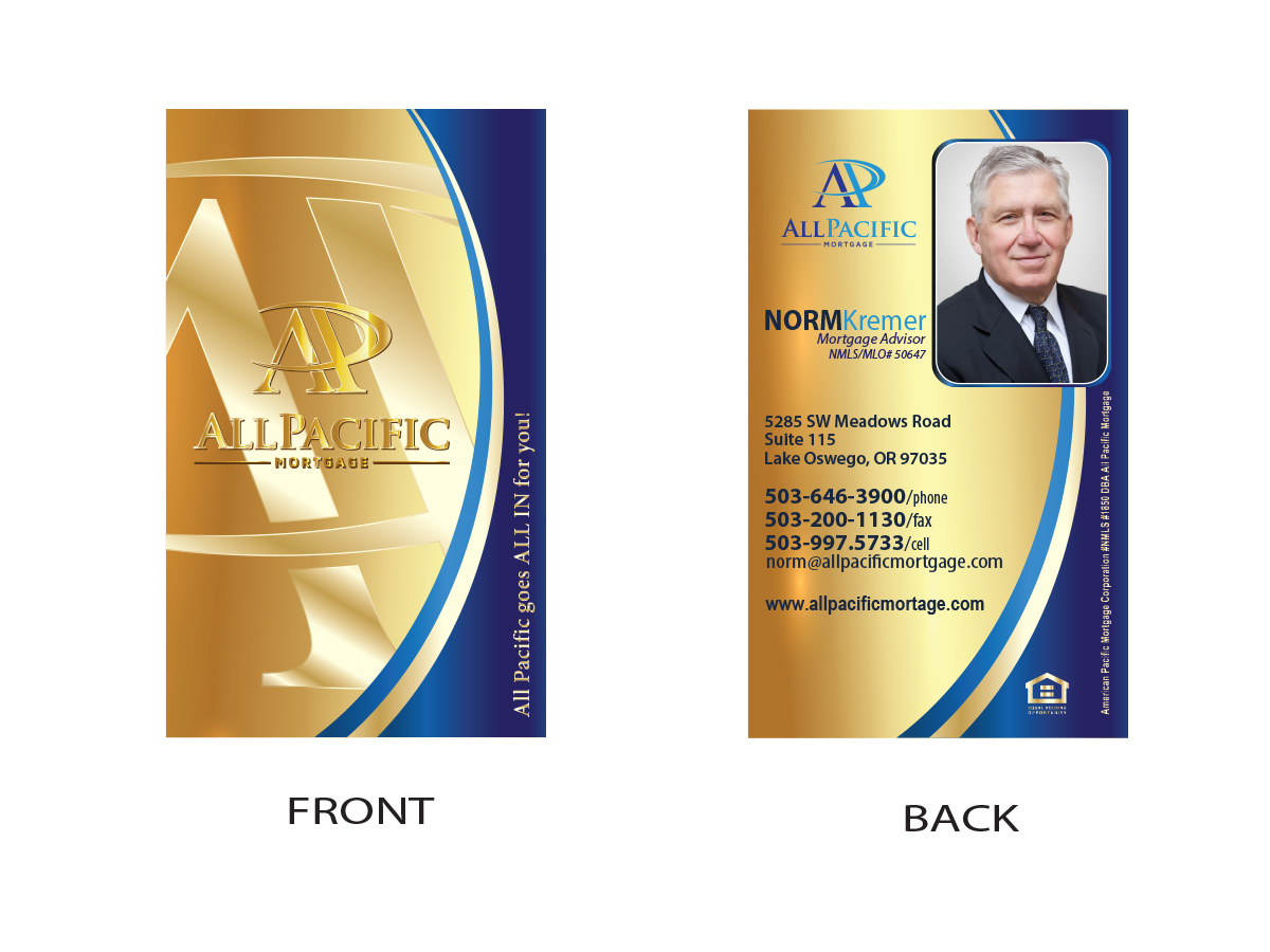 Design de Carte de Visite par Soula Vetter pour All Pacific Mortgage | Design : #3684400