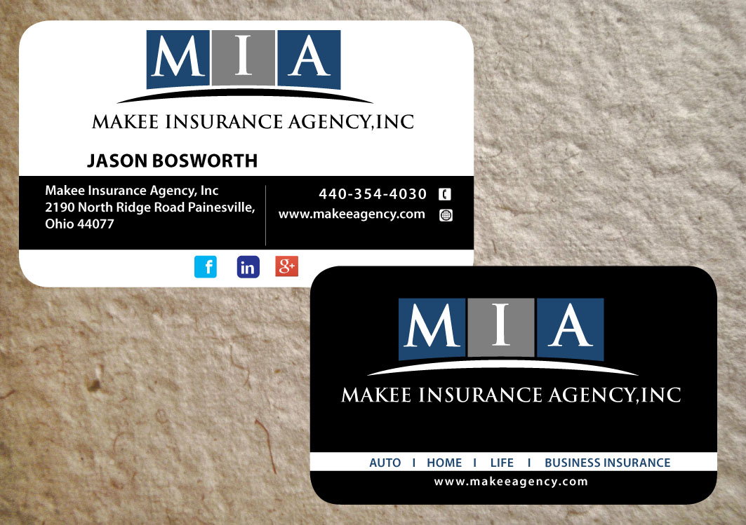 Business Card Design by Elkana Letting for Makee Insurance Agency, inc | Design #3679188