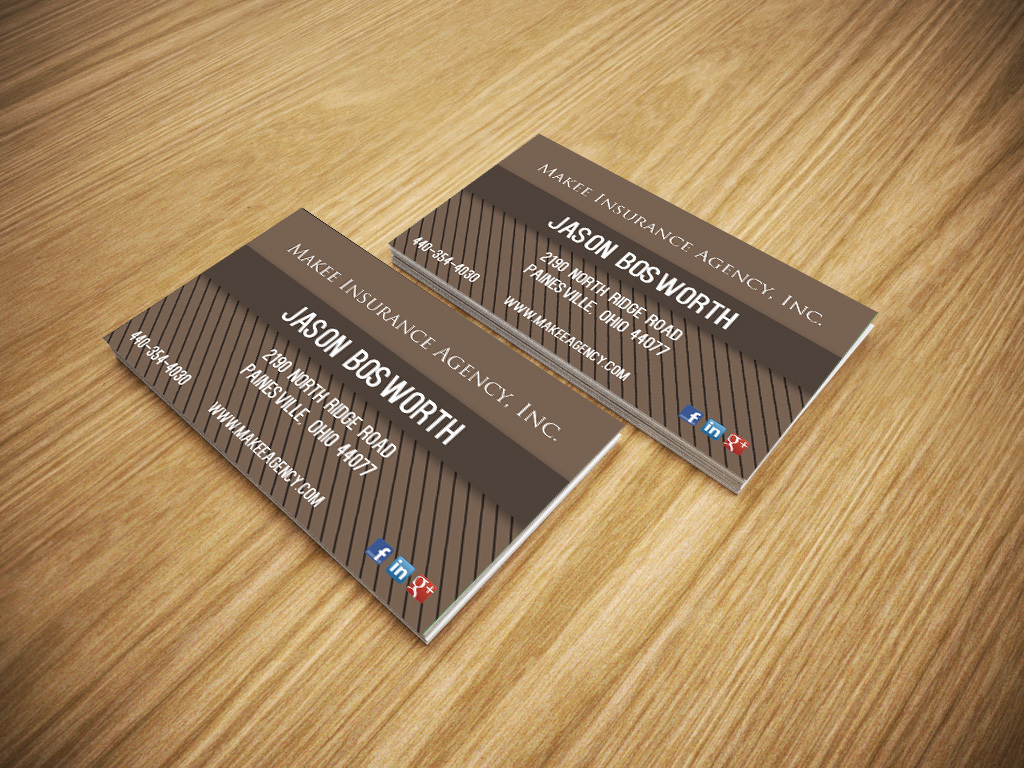 Diseño de Tarjeta de Presentación por BOXagency para Makee Insurance Agency, inc | Diseño #3675002