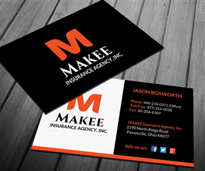 Business Card Design by Sarah Haroon for Makee Insurance Agency, inc | Design: #3677827