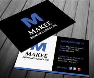 Business Card Design by Sarah Haroon for Makee Insurance Agency, inc | Design: #3682529