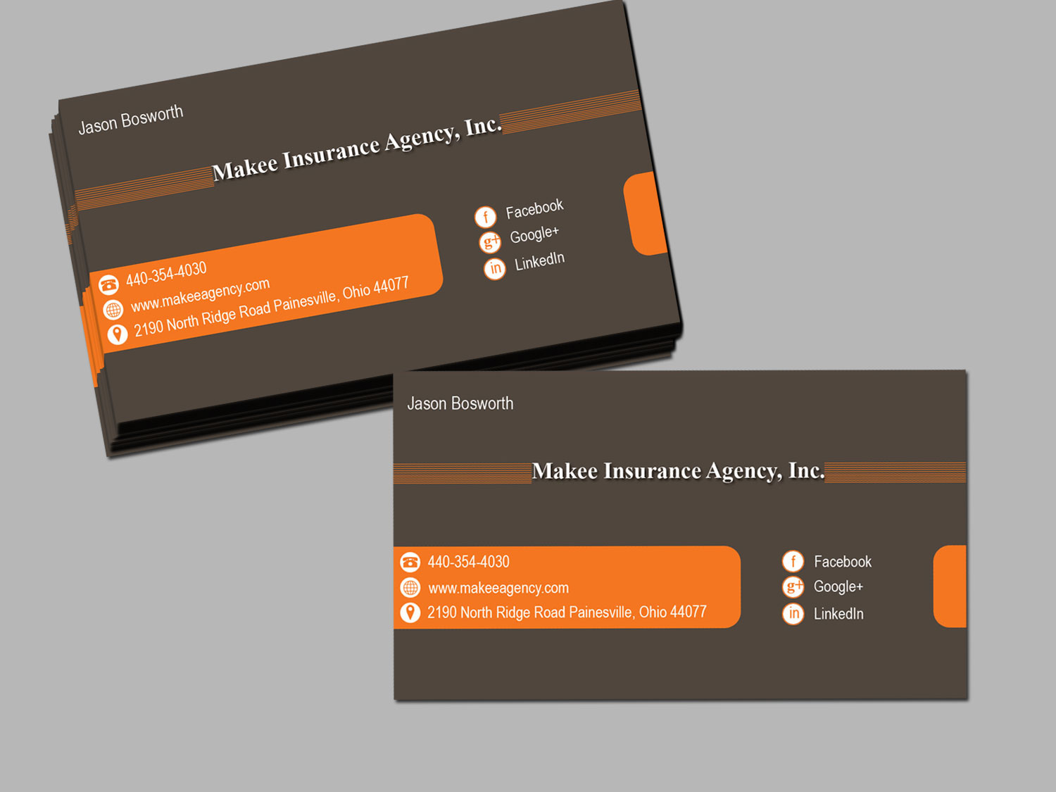 Business Card Design by vishvakarmain for Makee Insurance Agency, inc | Design #3673277