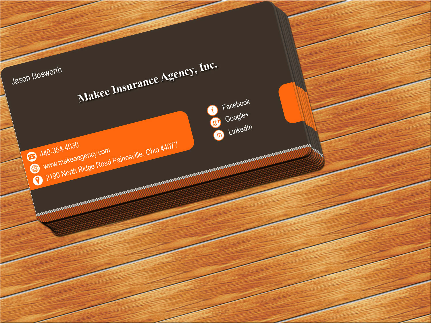 Diseño de Tarjeta de Presentación por vishvakarmain para Makee Insurance Agency, inc | Diseño #3674554