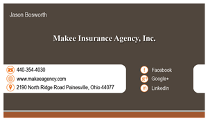 Business Card Design by vishvakarmain for Makee Insurance Agency, inc | Design: #3675045