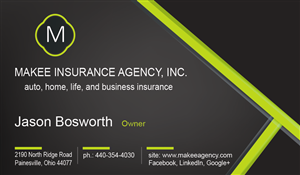 Business Card Design by Seoirse for Makee Insurance Agency, inc | Design: #3675000