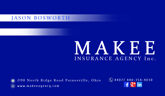 Business Card Design by akritidas21 for Makee Insurance Agency, inc | Design #3675343