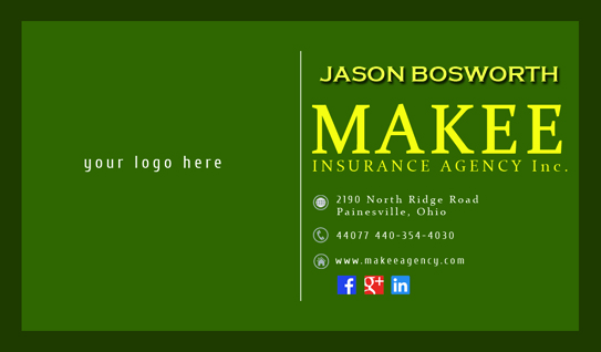 Business Card Design by akritidas21 for Makee Insurance Agency, inc | Design #3675431