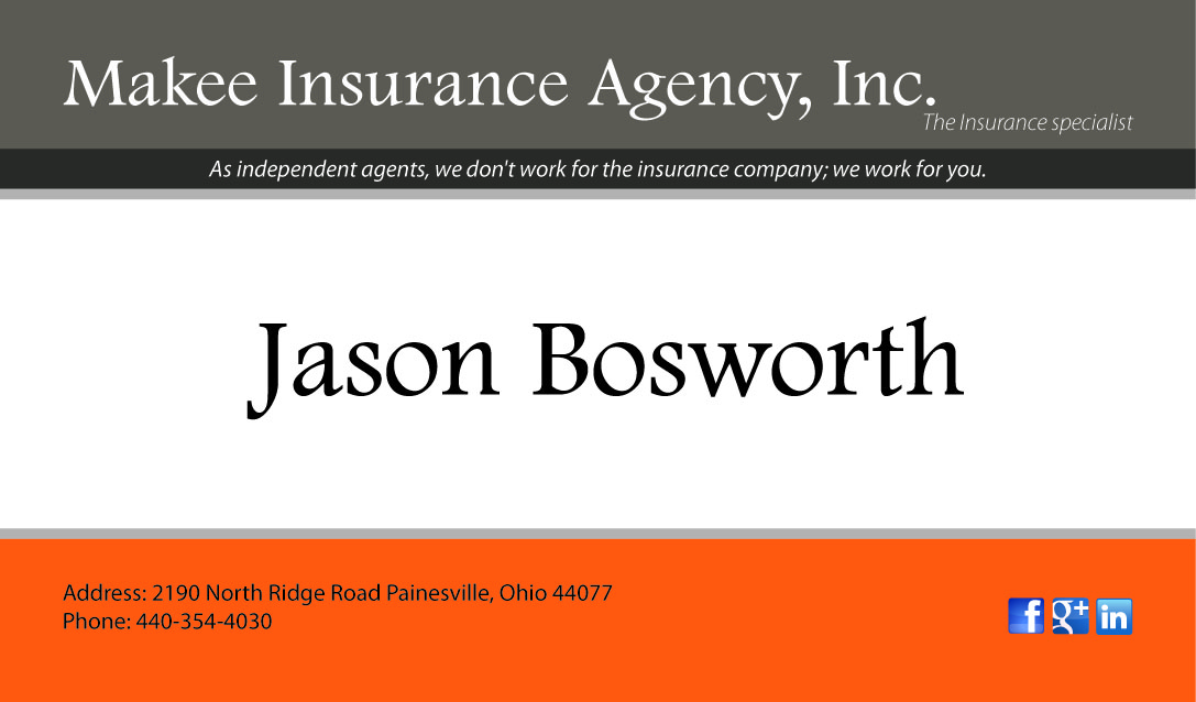 Design de Carte de Visite par EddtP pour Makee Insurance Agency, inc | Design #3691574