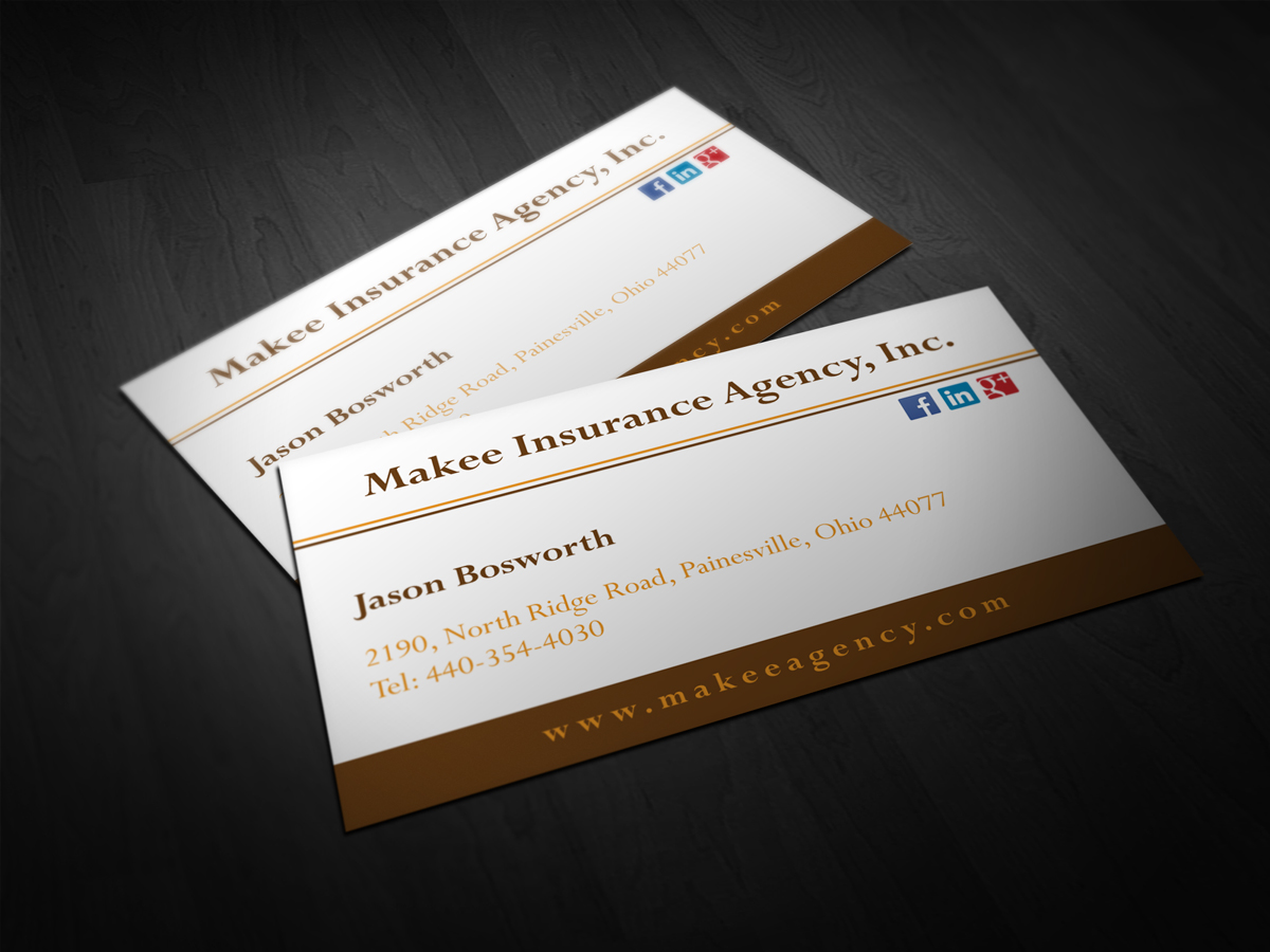 Diseño de Tarjeta de Presentación por Nimo_Designs para Makee Insurance Agency, inc | Diseño #3676905