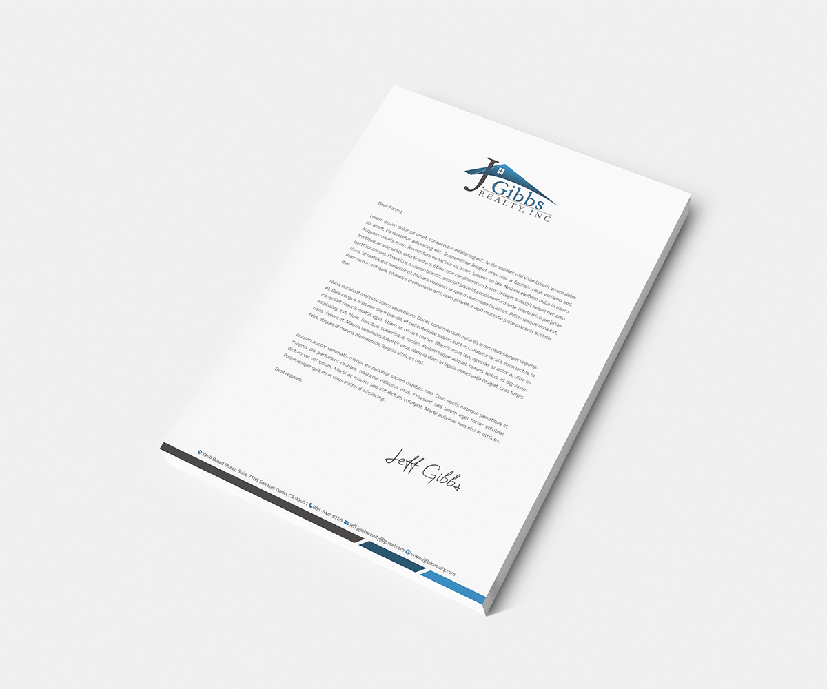 Stationery Design by Owtee-TheDreamer. for JC Gibbs Realty | Design #3684969
