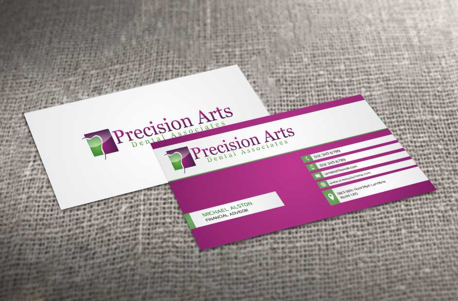 Diseño de Tarjeta de Presentación por AwsomeD para Precision Arts Dental Associates | Diseño #3700545