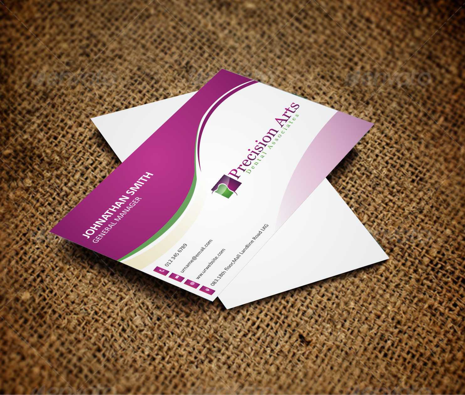 Diseño de Tarjeta de Presentación por AwsomeD para Precision Arts Dental Associates | Diseño #3700547