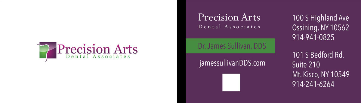 Visitenkarten-Design von Perrygraphics für Precision Arts Dental Associates | Design #3742327