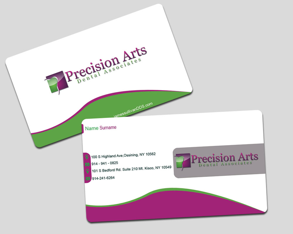 Design de Carte de Visite par vishvakarmain pour Precision Arts Dental Associates | Design #3725505