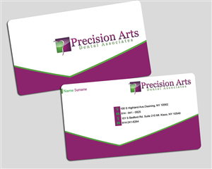 Design de Carte de Visite par vishvakarmain pour Precision Arts Dental Associates | Design : #3739408