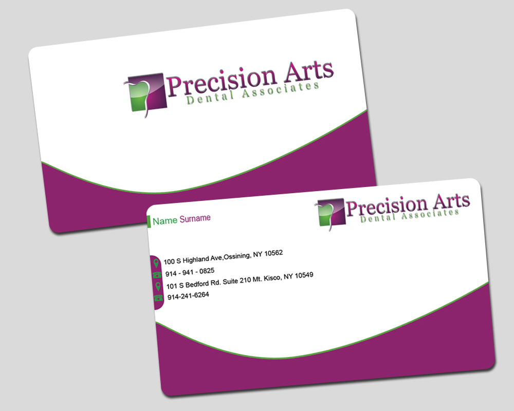 Design de Carte de Visite par vishvakarmain pour Precision Arts Dental Associates | Design #3739410