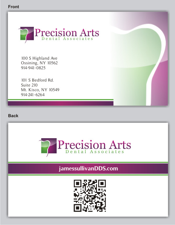 Diseño de Tarjeta de Presentación por ESolz Technologies para Precision Arts Dental Associates | Diseño #3698035