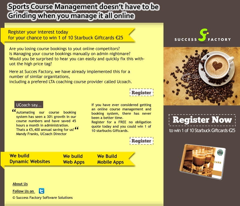 Diseño de Newsletter por ajibari para Success Factory | Diseño #120091