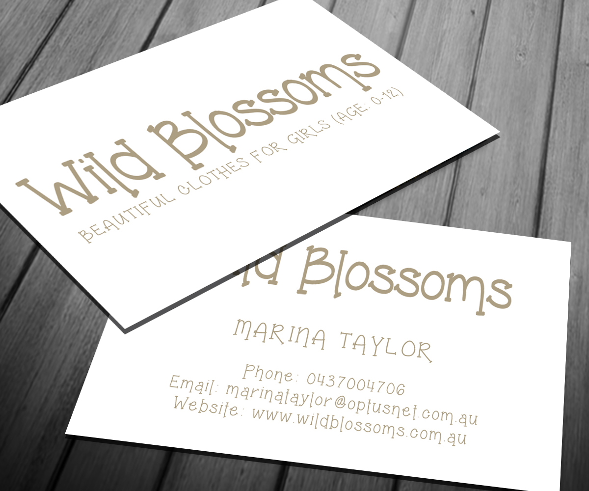 Business Card Design by Sarah Haroon for Wild Blossoms | Design #3678653