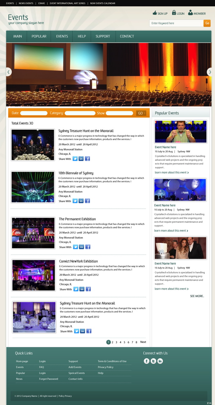 Wordpress Design by pb for Event | Design #964013