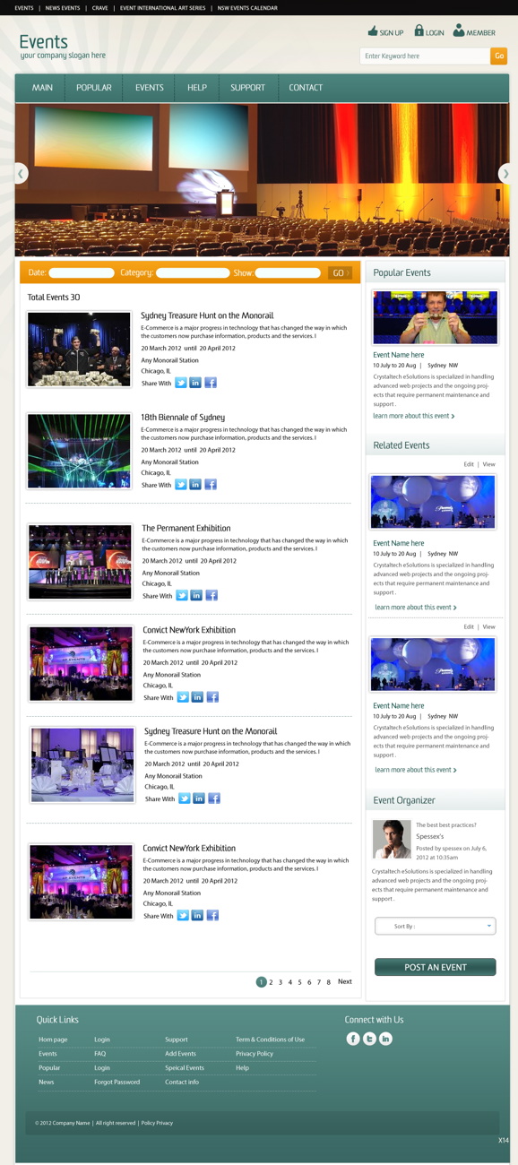 Wordpress Design by pb for Event | Design #967640