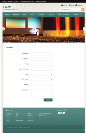 Wordpress Design by pb for Event | Design: #971412