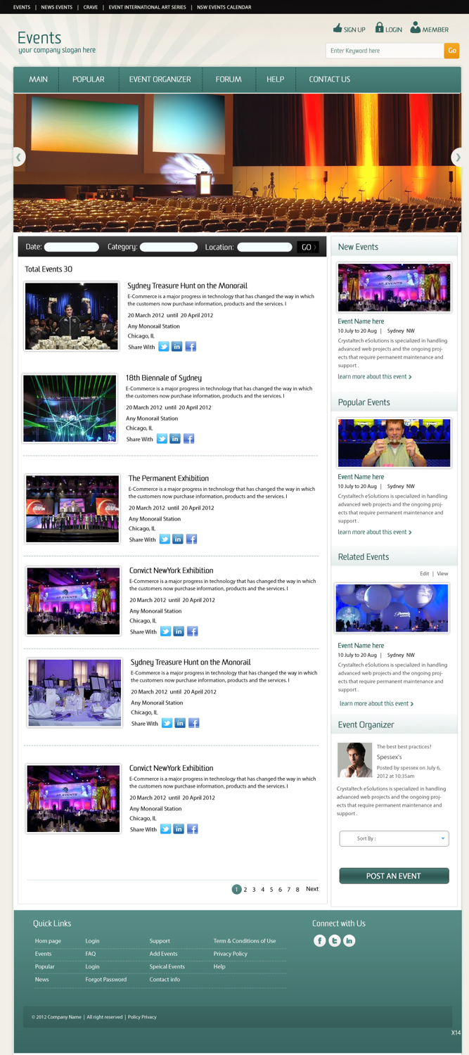 Wordpress Design by pb for Event | Design #982156