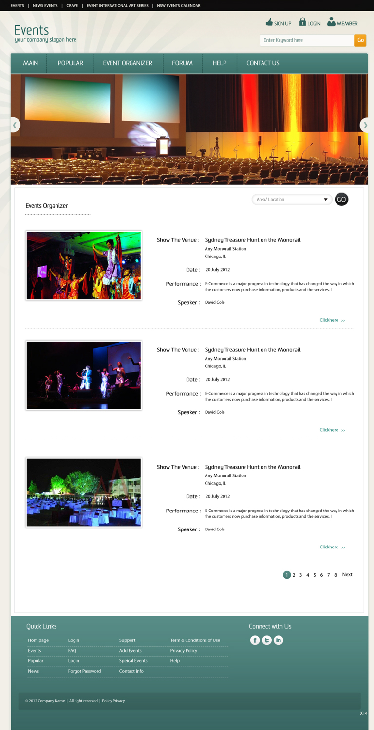 Wordpress Design by pb for Event | Design #982157