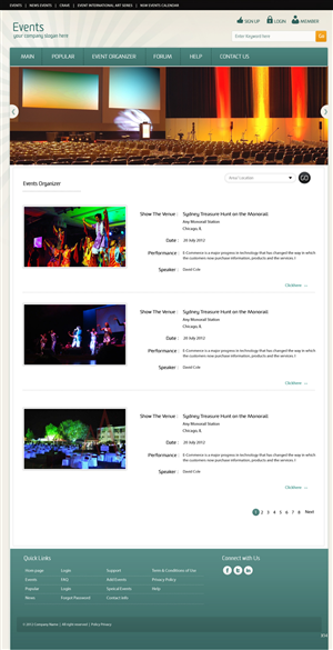 Wordpress Design by pb for Event | Design: #982157