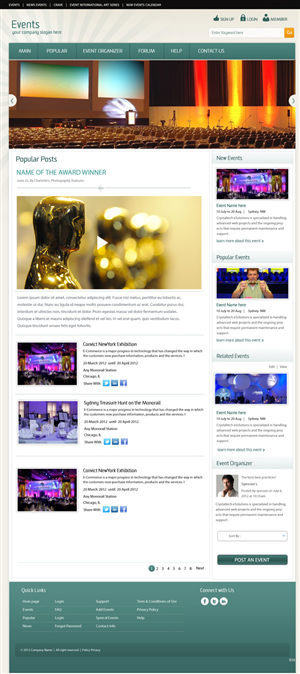 Wordpress Design by pb for Event | Design: #982159