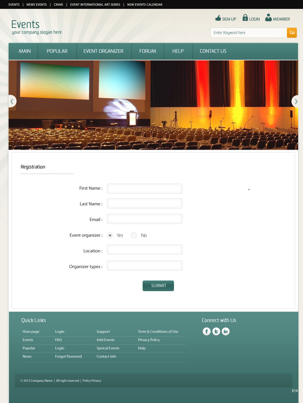 Wordpress Design by pb for Event | Design #982160