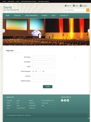 Wordpress Design by pb for Event | Design: #982160