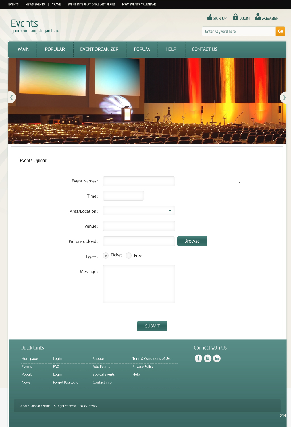 Wordpress Design by pb for Event | Design #982162