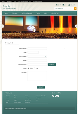 Wordpress Design by pb for Event | Design: #982162