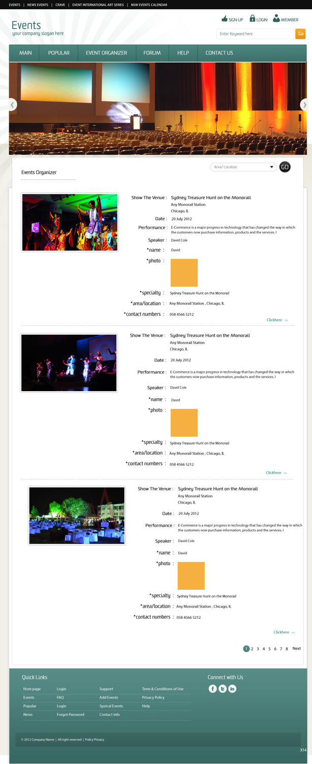Wordpress Design by pb for Event | Design #991583