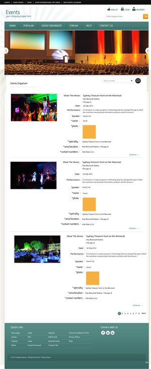 Wordpress Design by pb for Event | Design: #991583