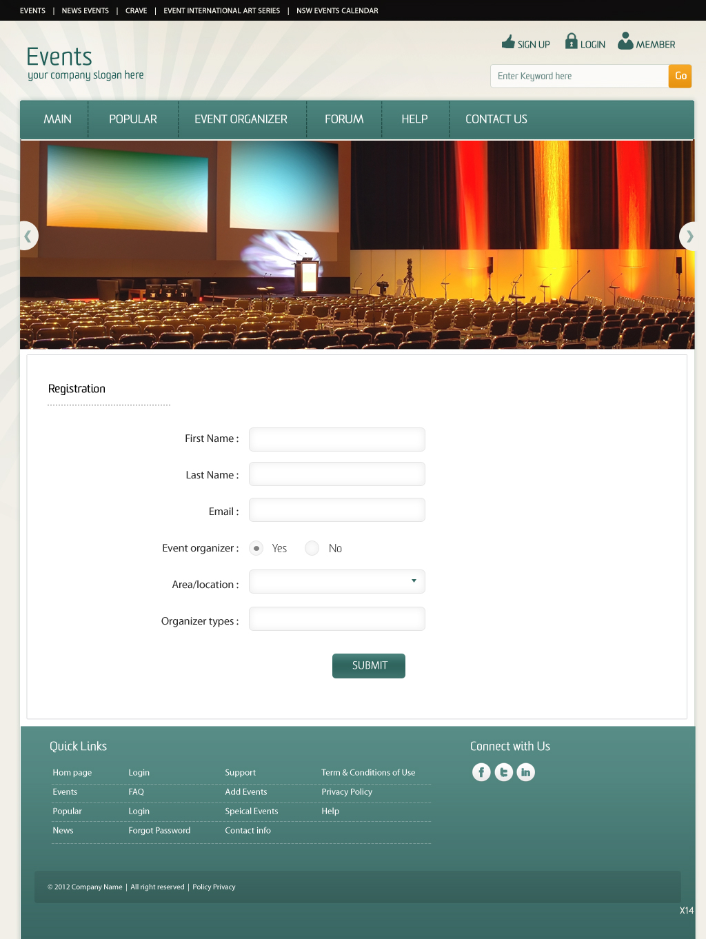 Wordpress Design by pb for Event | Design #991584