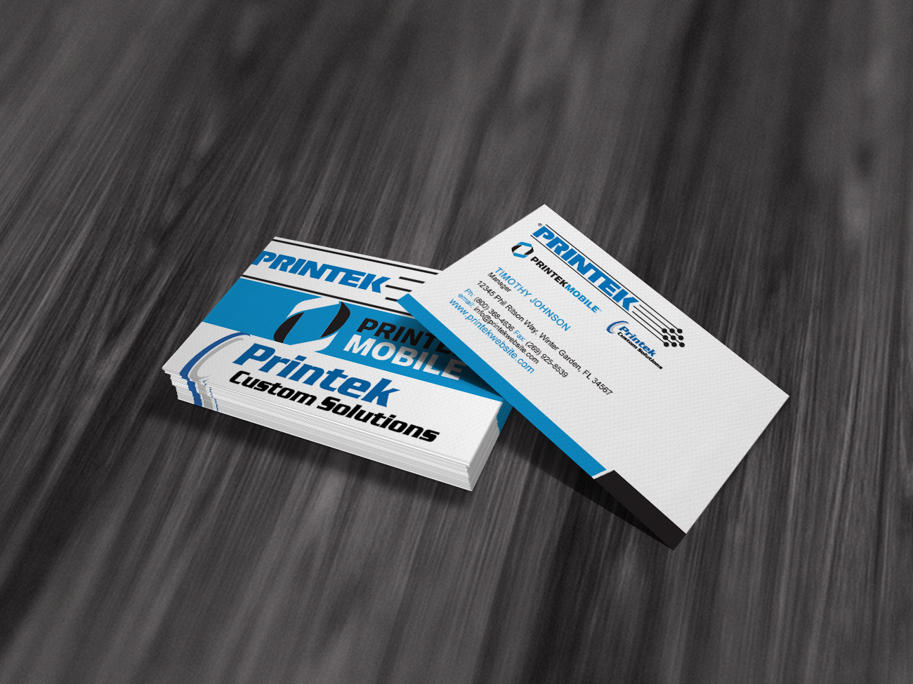 Diseño de Tarjeta de Presentación por diRtY.EMM para Printek, LLC | Diseño #971099