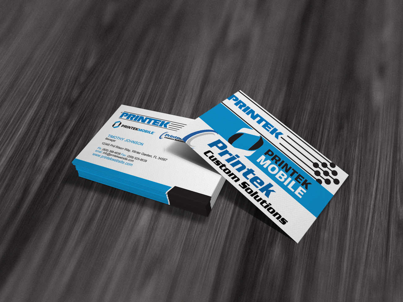 Diseño de Tarjeta de Presentación por diRtY.EMM para Printek, LLC | Diseño #971100