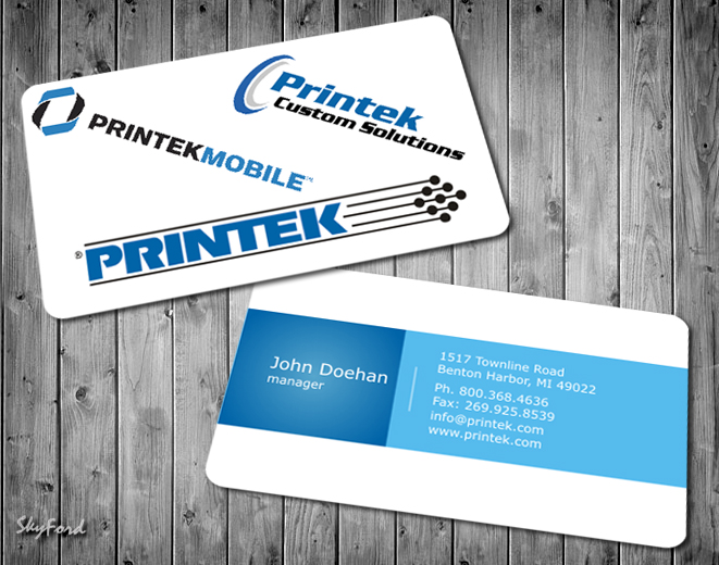 Business Card Design by SKYdesign for Printek, LLC | Design #963882