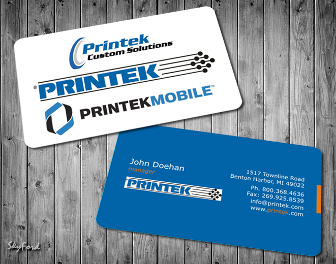 Business Card Design by SKYdesign for Printek, LLC | Design #963886