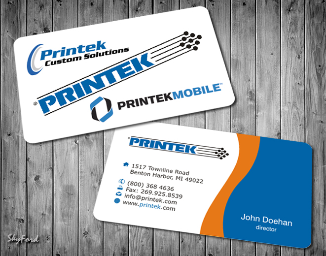 Business Card Design by SKYdesign for Printek, LLC | Design #963887