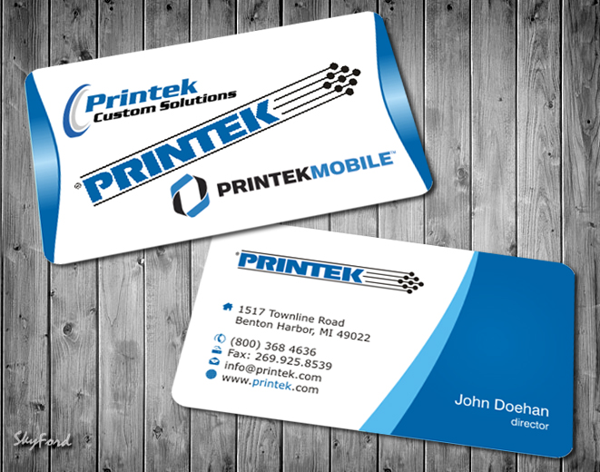 Diseño de Tarjeta de Presentación por SKYdesign para Printek, LLC | Diseño #963888