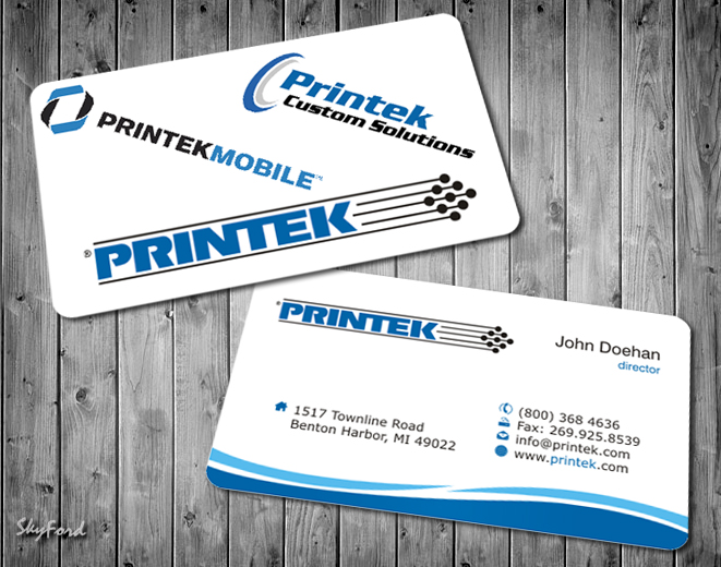 Design de Carte de Visite par SKYdesign pour Printek, LLC | Design #963893