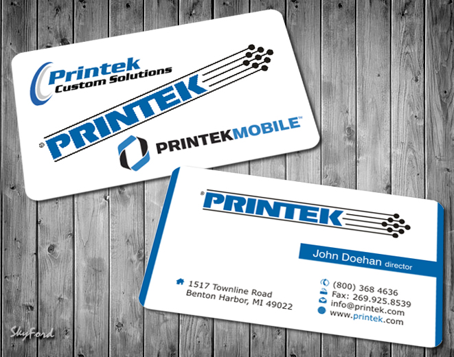 Diseño de Tarjeta de Presentación por SKYdesign para Printek, LLC | Diseño #963895